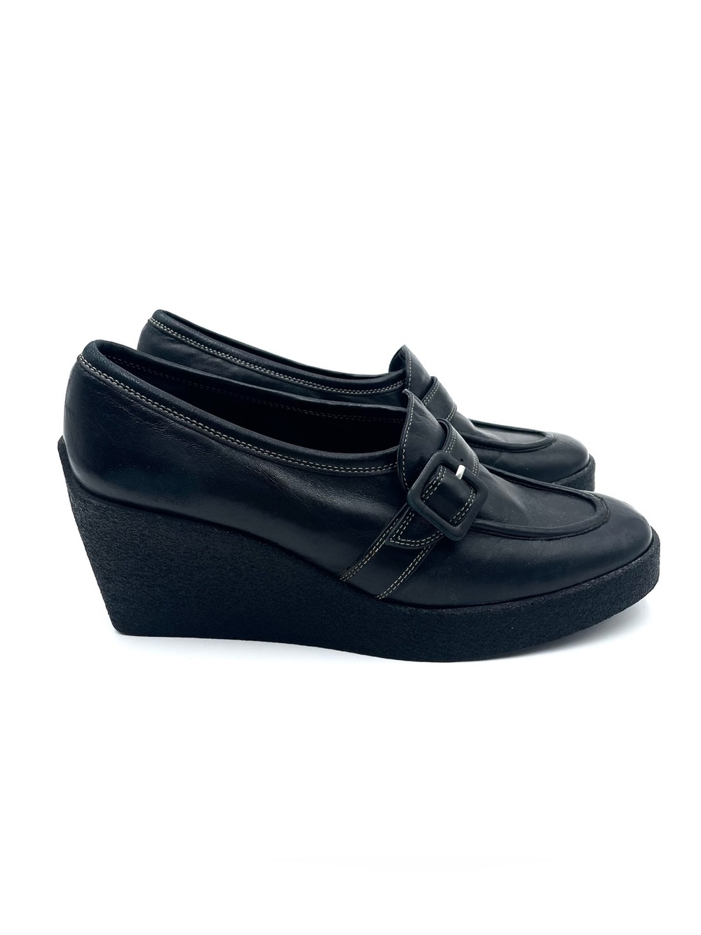 Robert Clergie Black Leather Loafers Size 8